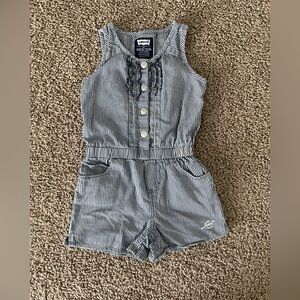 Levi’s Romper one‎ piece girls sleeveless 4T pinstripe stretch athletic sporty